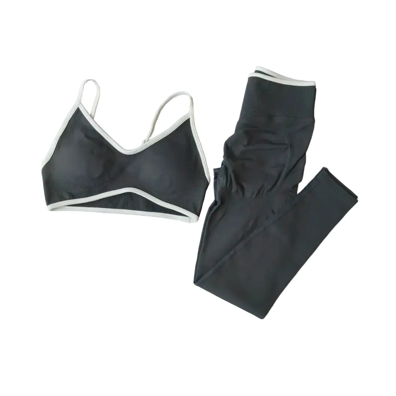 Seamless 2PCS Legging Sets Women'S Strappy Sports Bras and Leggings High Waist Fitness Sculpt Leggings Running Pants Gym Suits