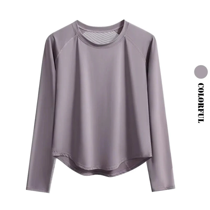 2Pcs Running Set Women Tracksuit Lightweight Loose Long Sleeve Sport Shirt Pants Sets 2 Piece Sportswear Outfit Gym Clothes