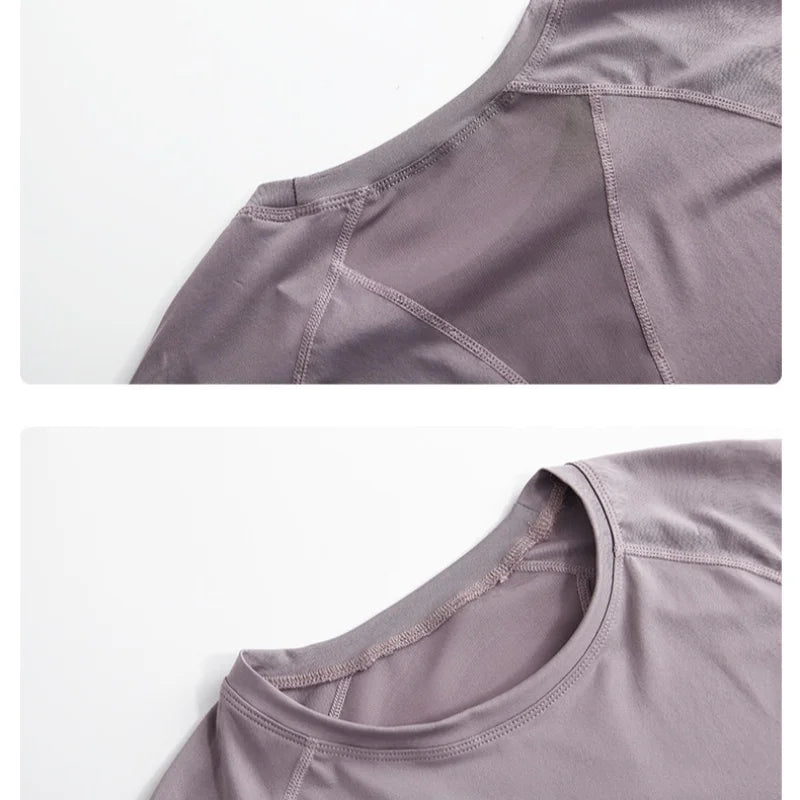 2Pcs Running Set Women Tracksuit Lightweight Loose Long Sleeve Sport Shirt Pants Sets 2 Piece Sportswear Outfit Gym Clothes