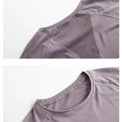 2Pcs Running Set Women Tracksuit Lightweight Loose Long Sleeve Sport Shirt Pants Sets 2 Piece Sportswear Outfit Gym Clothes