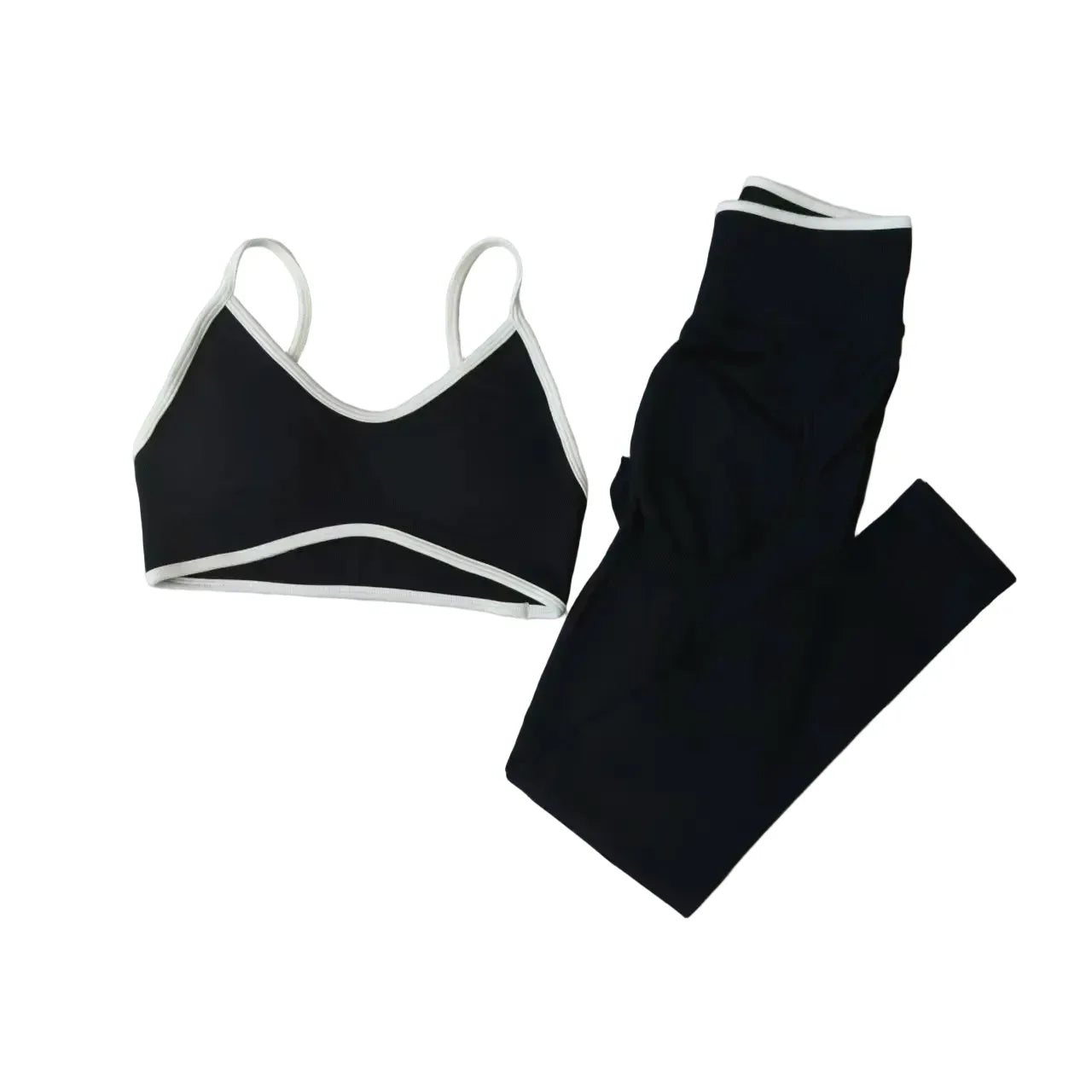 Seamless 2PCS Legging Sets Women'S Strappy Sports Bras and Leggings High Waist Fitness Sculpt Leggings Running Pants Gym Suits