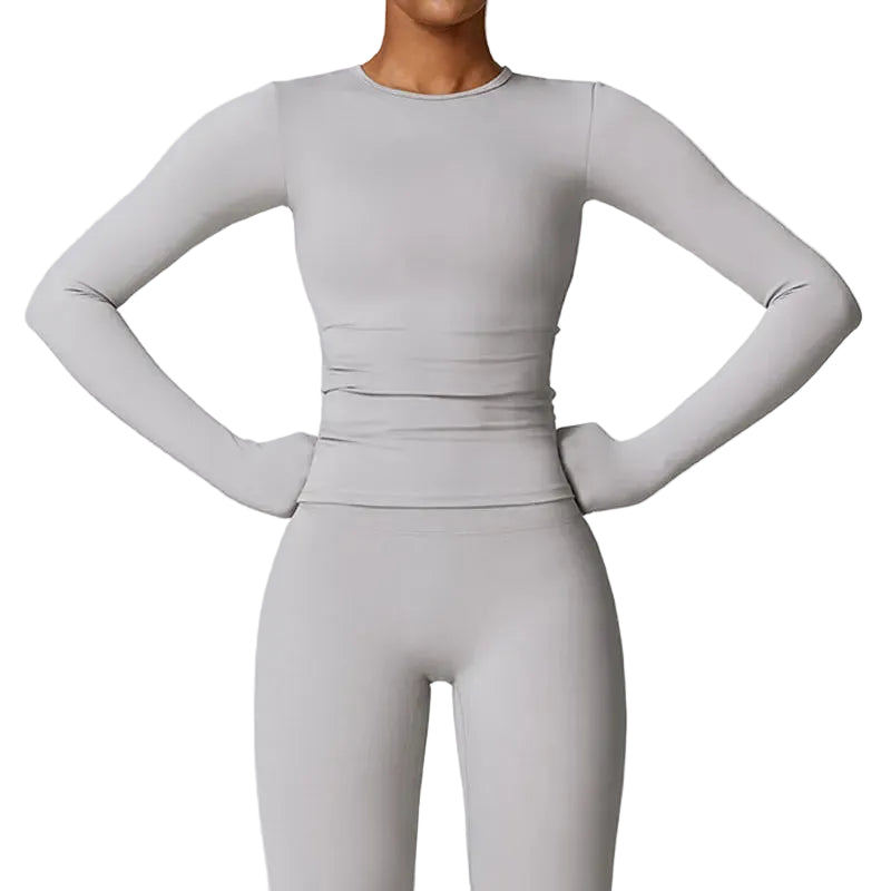 Yoga Shirts for Women Long Sleeve Winter Fitness Running Gym Clothes Workout Dry Fit Breathable High Elastic Sports Top