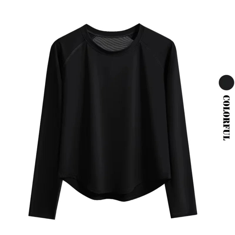 2Pcs Running Set Women Tracksuit Lightweight Loose Long Sleeve Sport Shirt Pants Sets 2 Piece Sportswear Outfit Gym Clothes