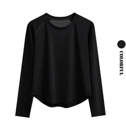 2Pcs Running Set Women Tracksuit Lightweight Loose Long Sleeve Sport Shirt Pants Sets 2 Piece Sportswear Outfit Gym Clothes