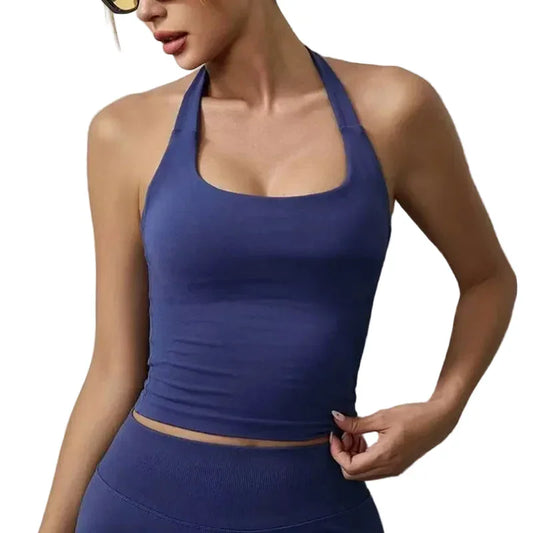 Halter Yoga Vest, Shockproof Running Sports, High-Strength Sports Underwear, Fitness, Pilates Suspender, Beautiful Back, Autumn