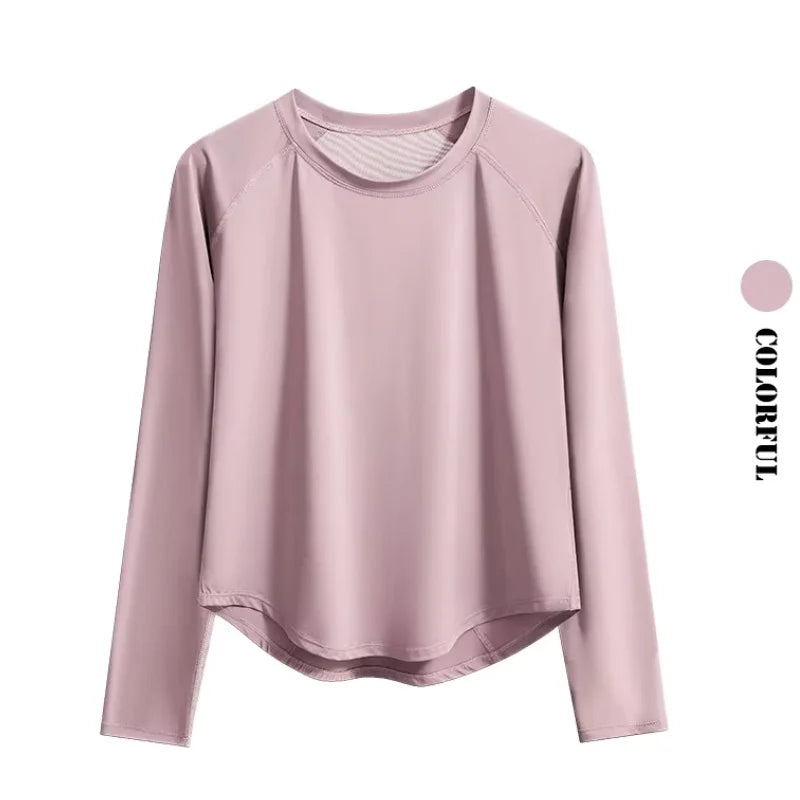 2Pcs Running Set Women Tracksuit Lightweight Loose Long Sleeve Sport Shirt Pants Sets 2 Piece Sportswear Outfit Gym Clothes