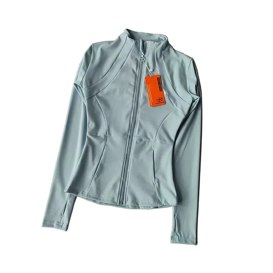 Women'S Yoga Fitness Jacket, Slim Fit Professional Quick Drying Jacket, Running Slimming Sports Long Sleeved Yoga Suit Top